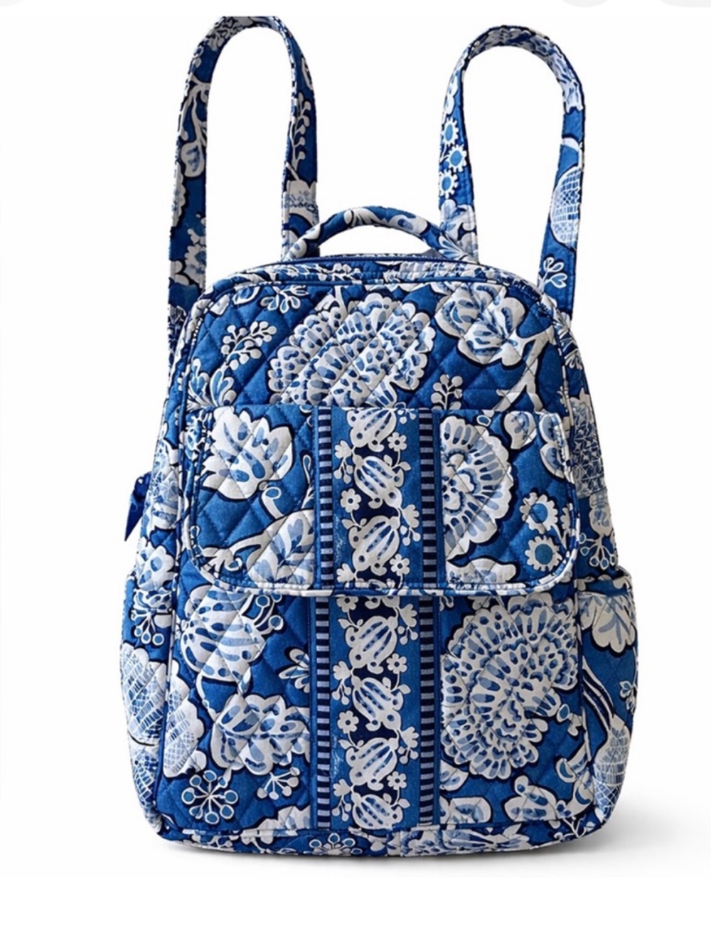 Vera Bradley EUC Blue Lagoon Small Quilted Backpack Retired Print